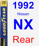 Rear Wiper Blade for 1992 Nissan NX - Premium