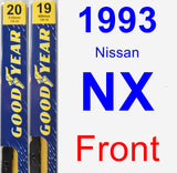 Front Wiper Blade Pack for 1993 Nissan NX - Premium