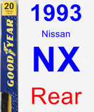 Rear Wiper Blade for 1993 Nissan NX - Premium