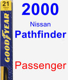 Passenger Wiper Blade for 2000 Nissan Pathfinder - Premium