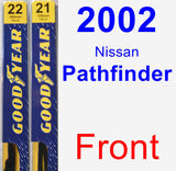 Front Wiper Blade Pack for 2002 Nissan Pathfinder - Premium