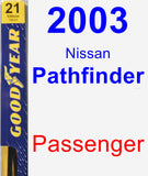 Passenger Wiper Blade for 2003 Nissan Pathfinder - Premium