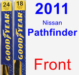 Front Wiper Blade Pack for 2011 Nissan Pathfinder - Premium