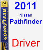 Driver Wiper Blade for 2011 Nissan Pathfinder - Premium