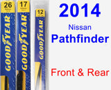 Front & Rear Wiper Blade Pack for 2014 Nissan Pathfinder - Premium