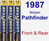 Front & Rear Wiper Blade Pack for 1987 Nissan Pathfinder - Premium