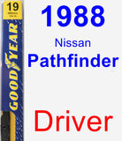 Driver Wiper Blade for 1988 Nissan Pathfinder - Premium