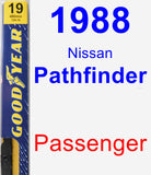 Passenger Wiper Blade for 1988 Nissan Pathfinder - Premium