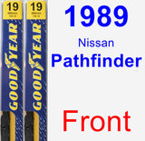 Front Wiper Blade Pack for 1989 Nissan Pathfinder - Premium