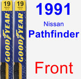 Front Wiper Blade Pack for 1991 Nissan Pathfinder - Premium