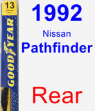 Rear Wiper Blade for 1992 Nissan Pathfinder - Premium