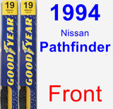 Front Wiper Blade Pack for 1994 Nissan Pathfinder - Premium