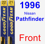 Front Wiper Blade Pack for 1996 Nissan Pathfinder - Premium