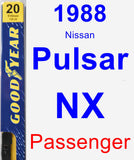 Passenger Wiper Blade for 1988 Nissan Pulsar NX - Premium