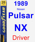 Driver Wiper Blade for 1989 Nissan Pulsar NX - Premium