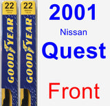 Front Wiper Blade Pack for 2001 Nissan Quest - Premium