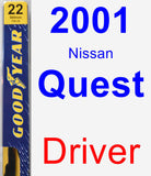 Driver Wiper Blade for 2001 Nissan Quest - Premium