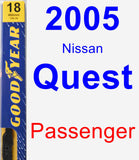Passenger Wiper Blade for 2005 Nissan Quest - Premium