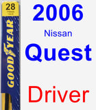 Driver Wiper Blade for 2006 Nissan Quest - Premium