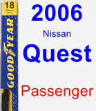 Passenger Wiper Blade for 2006 Nissan Quest - Premium