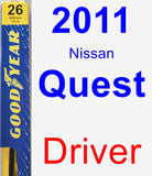 Driver Wiper Blade for 2011 Nissan Quest - Premium