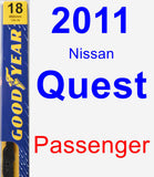 Passenger Wiper Blade for 2011 Nissan Quest - Premium