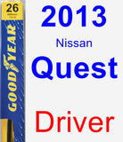 Driver Wiper Blade for 2013 Nissan Quest - Premium
