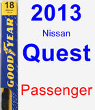 Passenger Wiper Blade for 2013 Nissan Quest - Premium