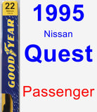 Passenger Wiper Blade for 1995 Nissan Quest - Premium