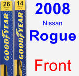 Front Wiper Blade Pack for 2008 Nissan Rogue - Premium