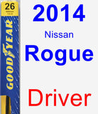 Driver Wiper Blade for 2014 Nissan Rogue - Premium