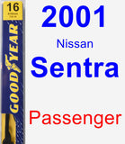 Passenger Wiper Blade for 2001 Nissan Sentra - Premium