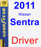 Driver Wiper Blade for 2011 Nissan Sentra - Premium