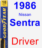 Driver Wiper Blade for 1986 Nissan Sentra - Premium