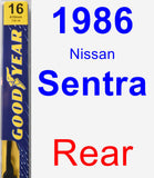 Rear Wiper Blade for 1986 Nissan Sentra - Premium