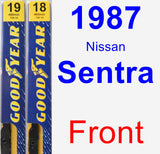 Front Wiper Blade Pack for 1987 Nissan Sentra - Premium