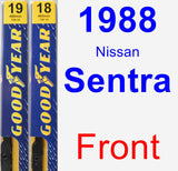 Front Wiper Blade Pack for 1988 Nissan Sentra - Premium