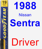 Driver Wiper Blade for 1988 Nissan Sentra - Premium