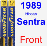 Front Wiper Blade Pack for 1989 Nissan Sentra - Premium