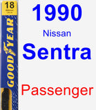 Passenger Wiper Blade for 1990 Nissan Sentra - Premium