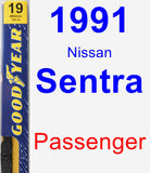 Passenger Wiper Blade for 1991 Nissan Sentra - Premium