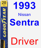 Driver Wiper Blade for 1993 Nissan Sentra - Premium