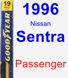 Passenger Wiper Blade for 1996 Nissan Sentra - Premium