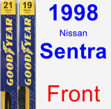 Front Wiper Blade Pack for 1998 Nissan Sentra - Premium