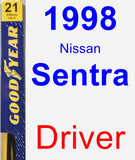 Driver Wiper Blade for 1998 Nissan Sentra - Premium