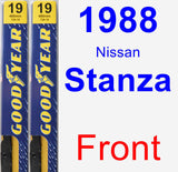 Front Wiper Blade Pack for 1988 Nissan Stanza - Premium