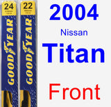 Front Wiper Blade Pack for 2004 Nissan Titan - Premium