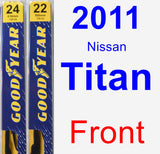 Front Wiper Blade Pack for 2011 Nissan Titan - Premium