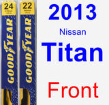 Front Wiper Blade Pack for 2013 Nissan Titan - Premium