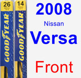 Front Wiper Blade Pack for 2008 Nissan Versa - Premium